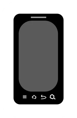 Smartphone Icon Simple Design PNG Image