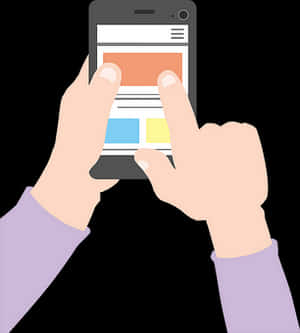 Smartphone Interaction Vector PNG image with transparent background
