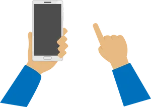 Smartphone Interaction Vector PNG Image