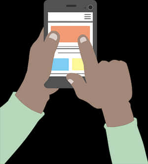 Smartphone Interaction Vector PNG image with transparent background