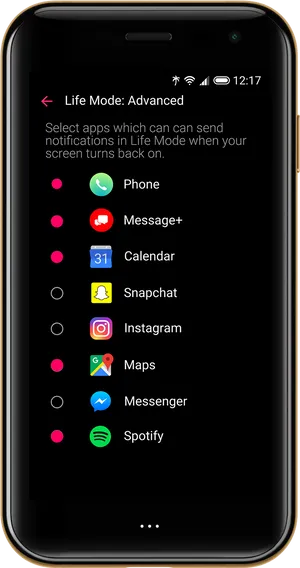 Smartphone Life Mode Settings PNG Image