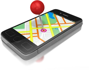 Smartphone Navigation Map Pin PNG Image