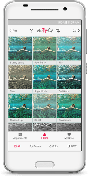 Smartphone Photo Editing App Screen PNG