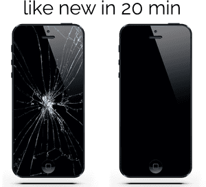 Broken Iphone Screen Before And After, HD Png Download PNG