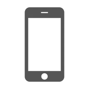 Smartphone Silhouette Graphic PNG Image