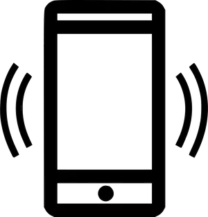 Smartphone Silhouette Ringing PNG Image