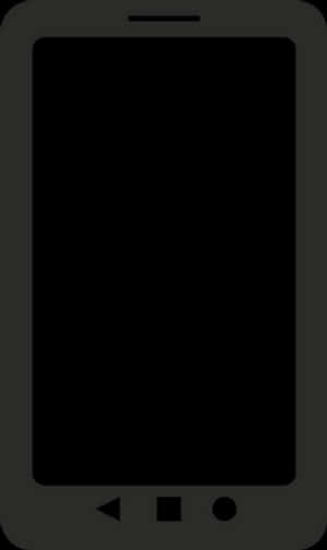 Smartphone Silhouette Vector PNG image with transparent background