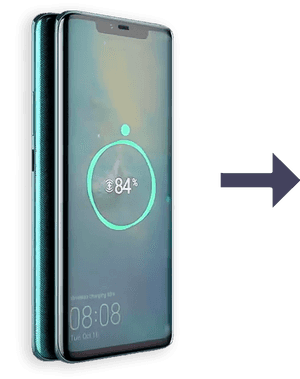 Smartphone Wireless Charging Indicator PNG with transparent background