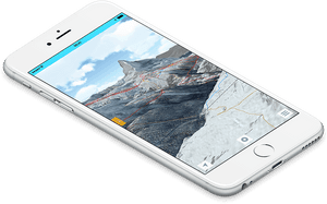 Smartphone3 D Mapping App PNG image with transparent background