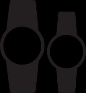 Smartwatch Silhouettes Vector PNG image with transparent background