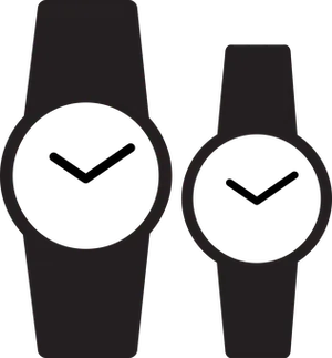 Smartwatch Silhouettes Vector PNG Image