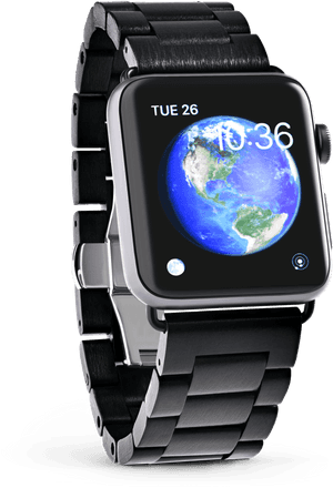 Apple Watch Wood Band African Blackwood - ⌚ Apple Watch, HD Png Download PNG with transparent background
