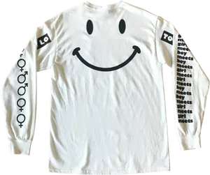 Smiley Face Long Sleeve Shirt PNG Image