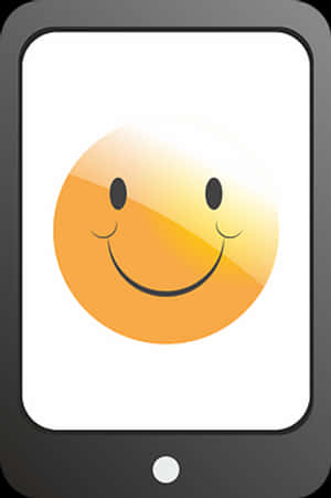 Smiley Face Mobile Screen PNG image with transparent background