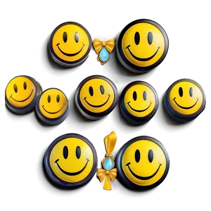 Smiley Face Sticker For Gift Png Cay PNG Image