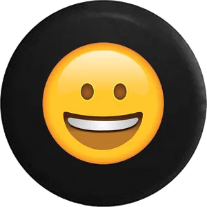 Smiley Face Vinyl Record Design PNG Image