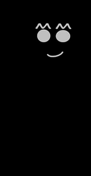 Smiling Alien Faceon Black Background PNG image with transparent background