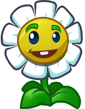 Smiling Animated Marigold Character.png PNG Image