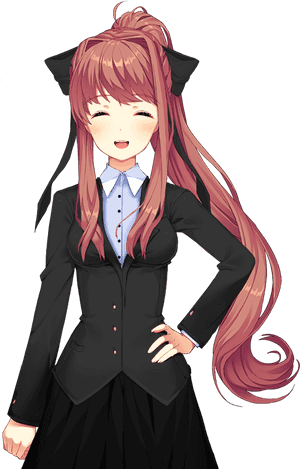 Doki Doki Literature Club Monika Sprites, HD Png Download PNG image with transparent background