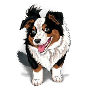 Smiling Australian Shepherd Png 06202024 PNG Image