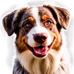 Smiling Australian Shepherd Png Fpl26 PNG Image