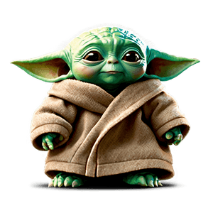 Smiling Baby Yoda PNG htm PNG image with transparent background