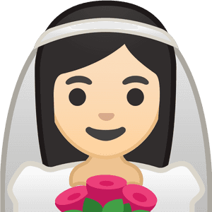 Bride With Veil Light Skin Tone Icon - Bride Emoji Png, Transparent Png PNG