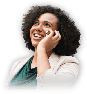 Black Woman Using Phone Hd, HD Png Download PNG image with transparent background