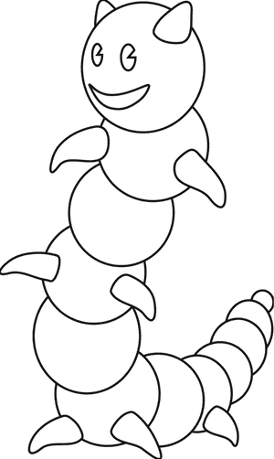 Happy Caterpillar Clip Arts - Line Art, HD Png Download PNG with transparent background
