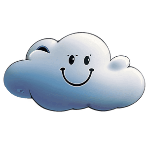 Smiling Cartoon Cloud PNG fgg49 PNG