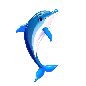 Smiling Cartoon Dolphin Graphic Png Bcl PNG Image