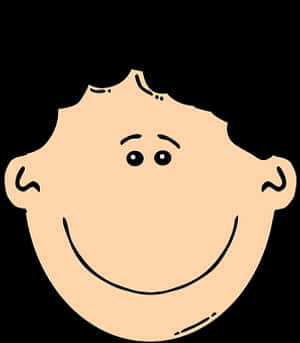 Smiling Cartoon Face Graphic PNG image with transparent background