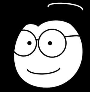 Smiling Cartoon Face Graphic PNG image with transparent background