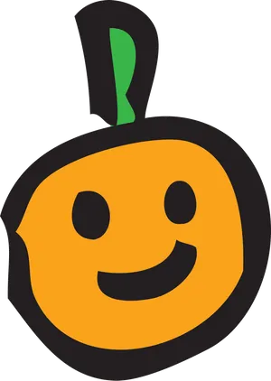 Smiling Cartoon Pumpkin Graphic PNG Image