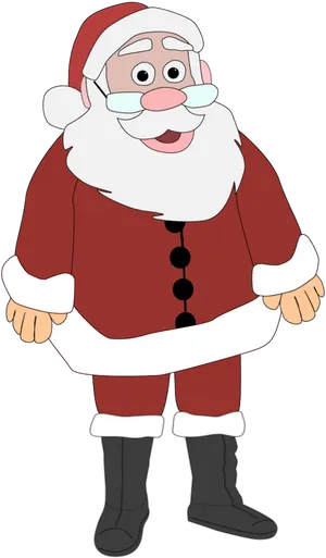 Smiling Cartoon Santa Claus.png PNG Image