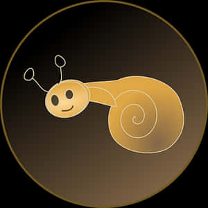 Smiling Cartoon Snail PNG