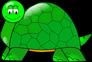Smiling Cartoon Turtle PNG image with transparent background