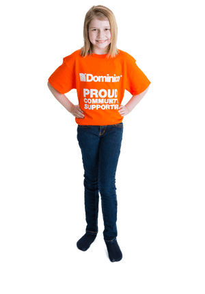 Smiling Childin Orange Shirt PNG image with transparent background
