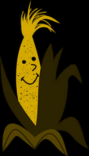 Smiling Corn Character PNG image with transparent background