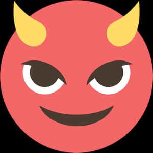 Smiling Devil Emoji Graphic PNG