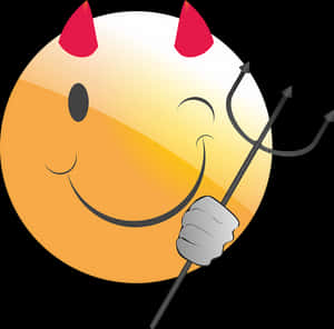 Smiling Devil Emoji Illustration PNG image with transparent background