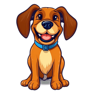 Smiling Dog Face Clipart PNG bsw71 PNG