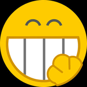 Smiling Emoji With Braces PNG image with transparent background