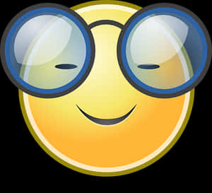 Smiling Emoji With Glasses PNG image with transparent background
