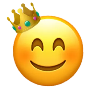 Smiling Emojiwith Crown.png PNG Image