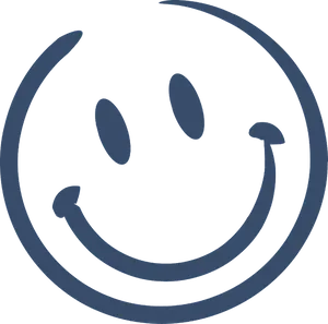 Smiling Face Icon Dark Background PNG Image