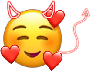 Smiling Face With Horns Emoji PNG Image