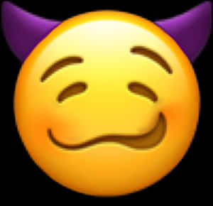 Smiling Facewith Horns Emoji PNG image with transparent background