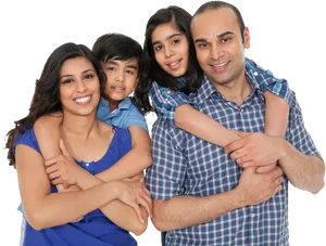 Smiling Family Portrait PNG Image