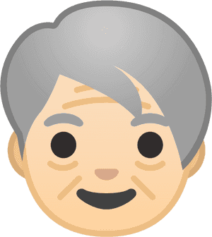 Older Adult Light Skin Tone Icon - Emoji Velho, HD Png Download PNG image with transparent background